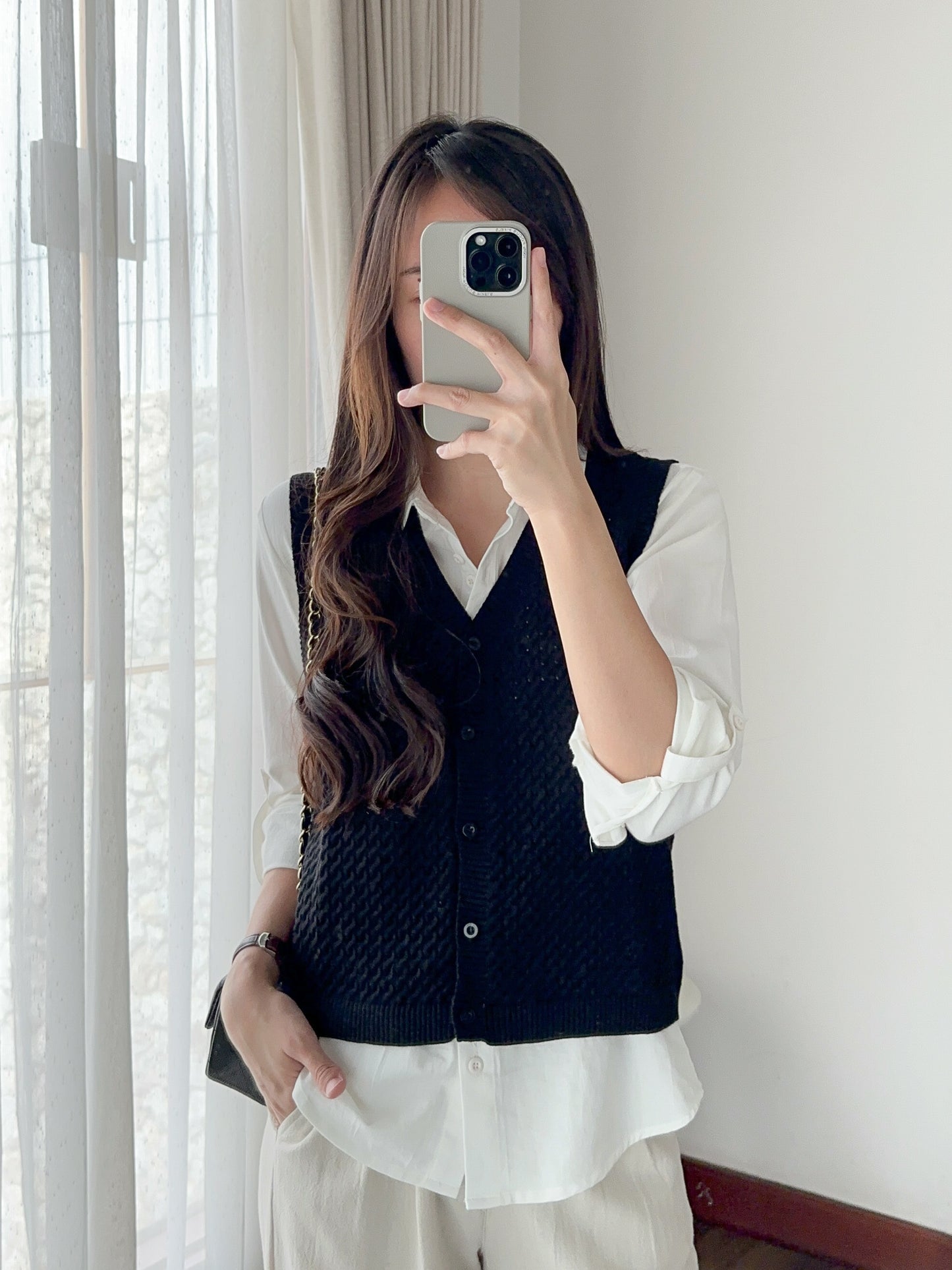 JEJU TOP VEST OUTER KNIT