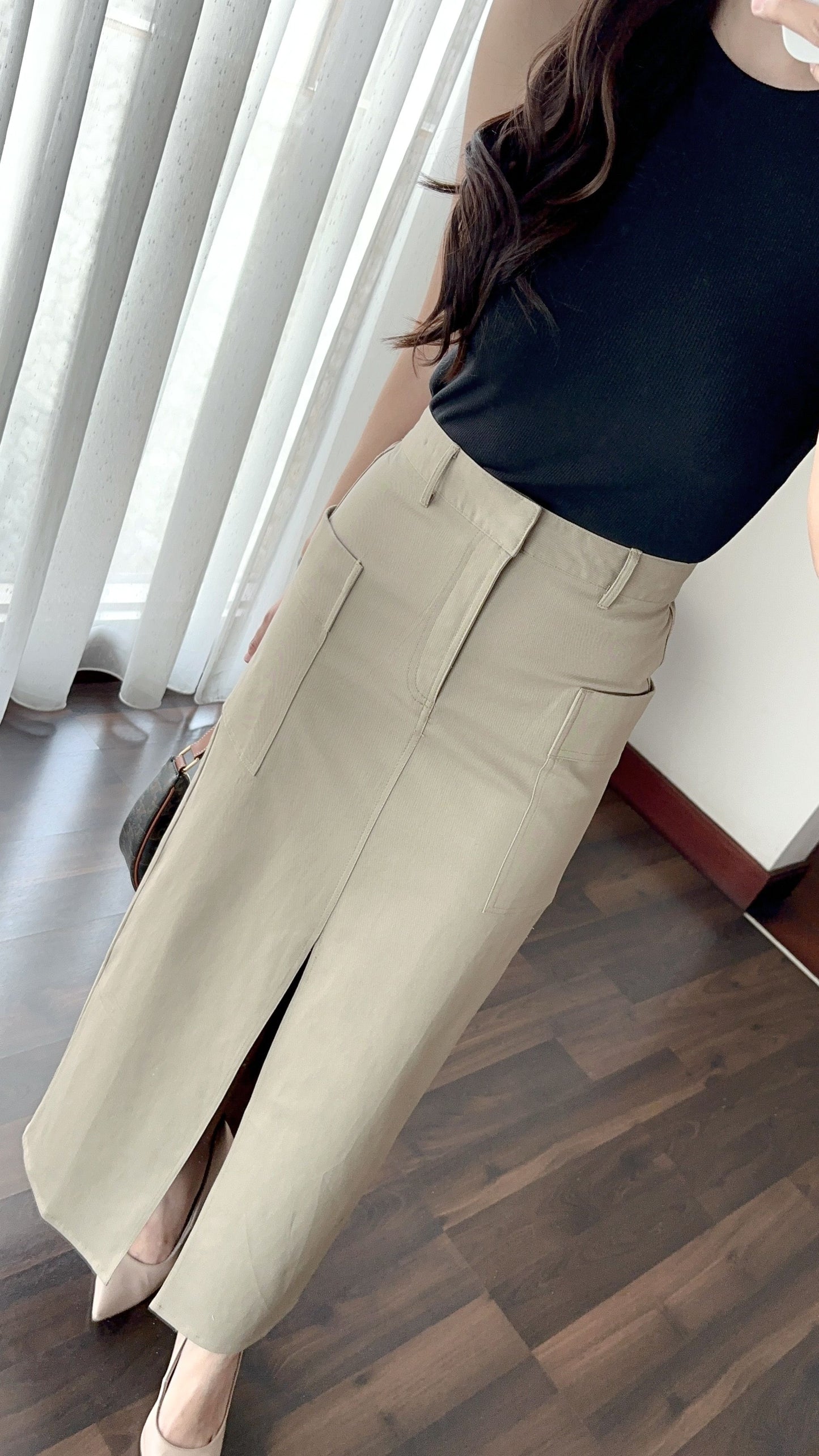 LONG CARGO SKIRT
