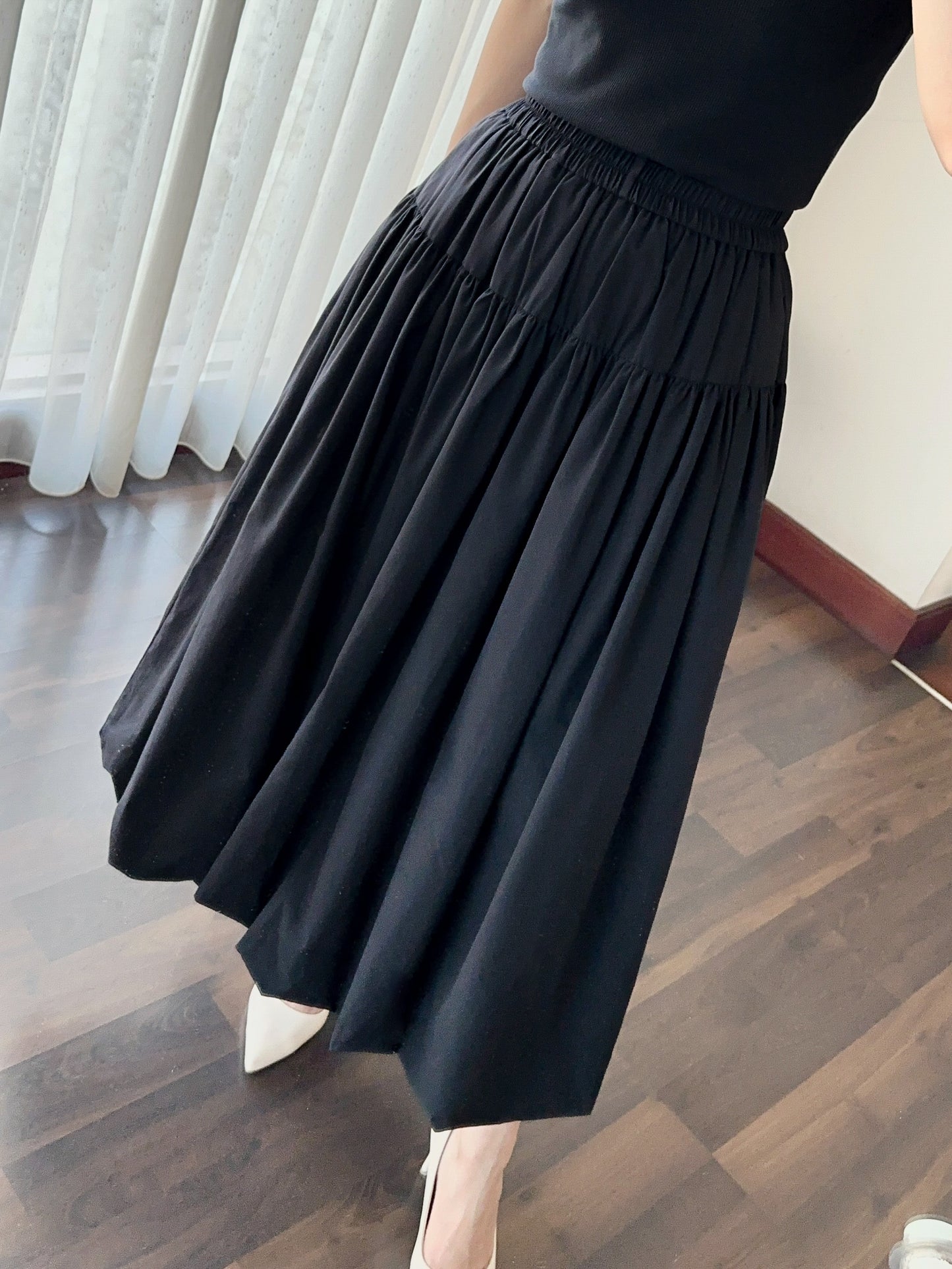 CLOUD long puff skirt & cloud puff skort