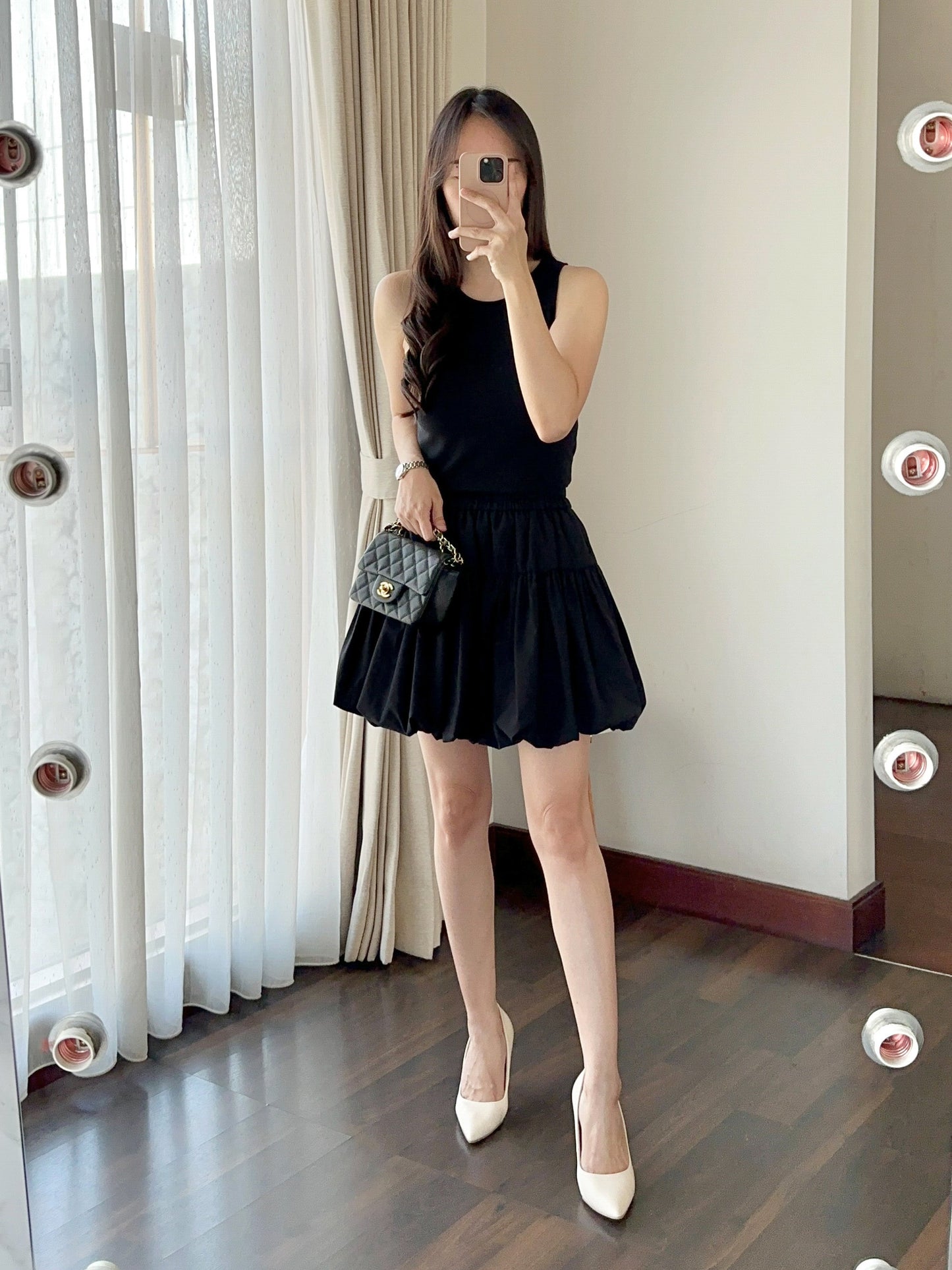 CLOUD long puff skirt & cloud puff skort