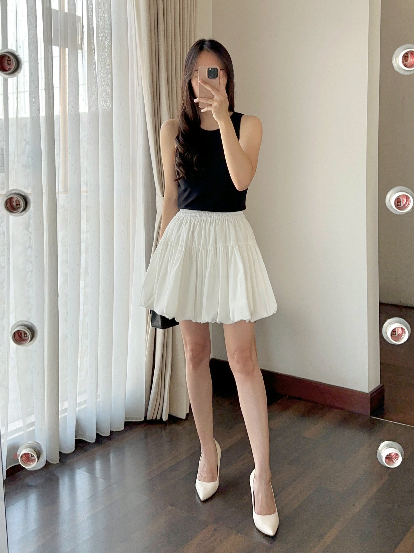 CLOUD long puff skirt & cloud puff skort