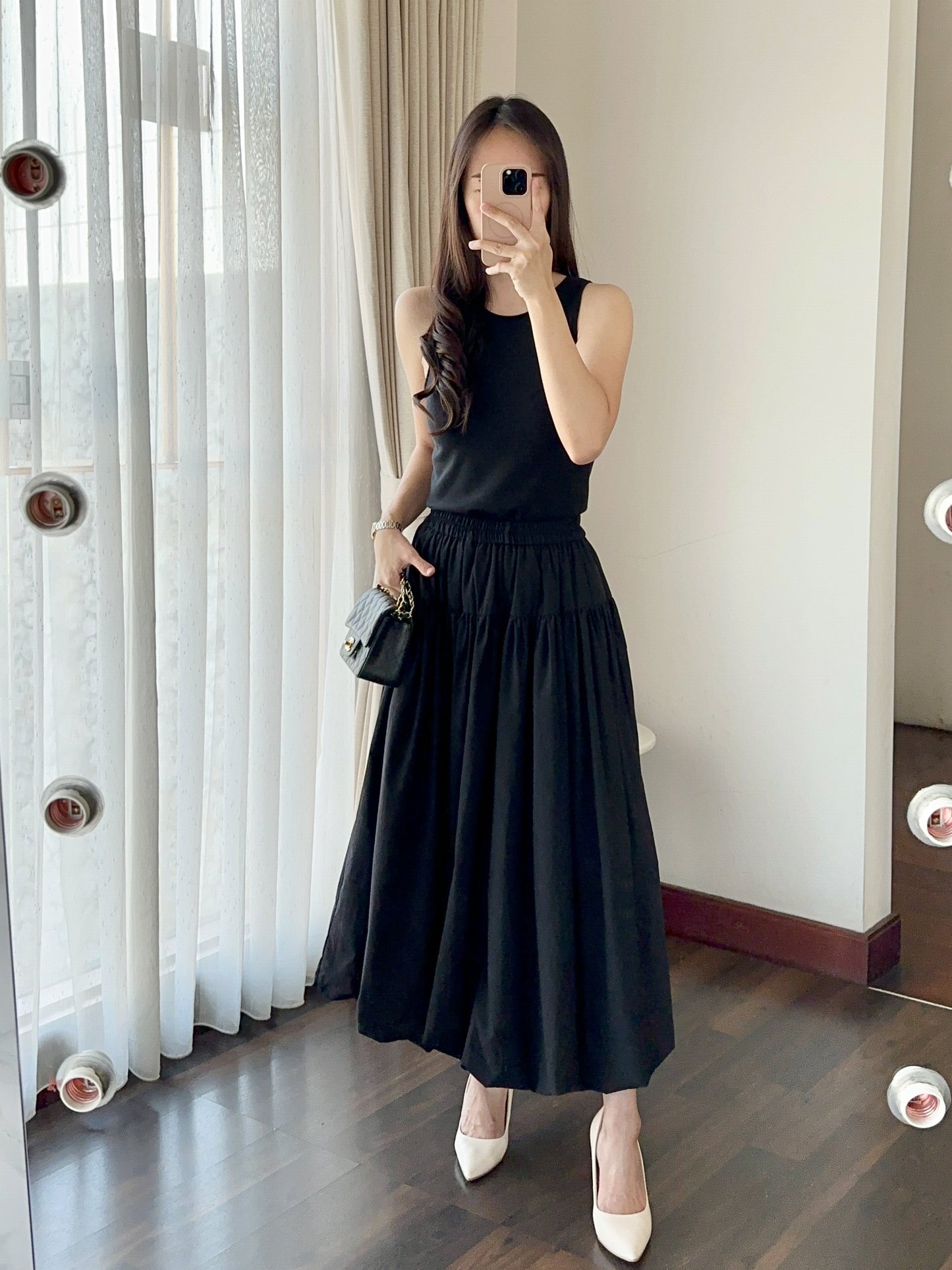 CLOUD long puff skirt & cloud puff skort