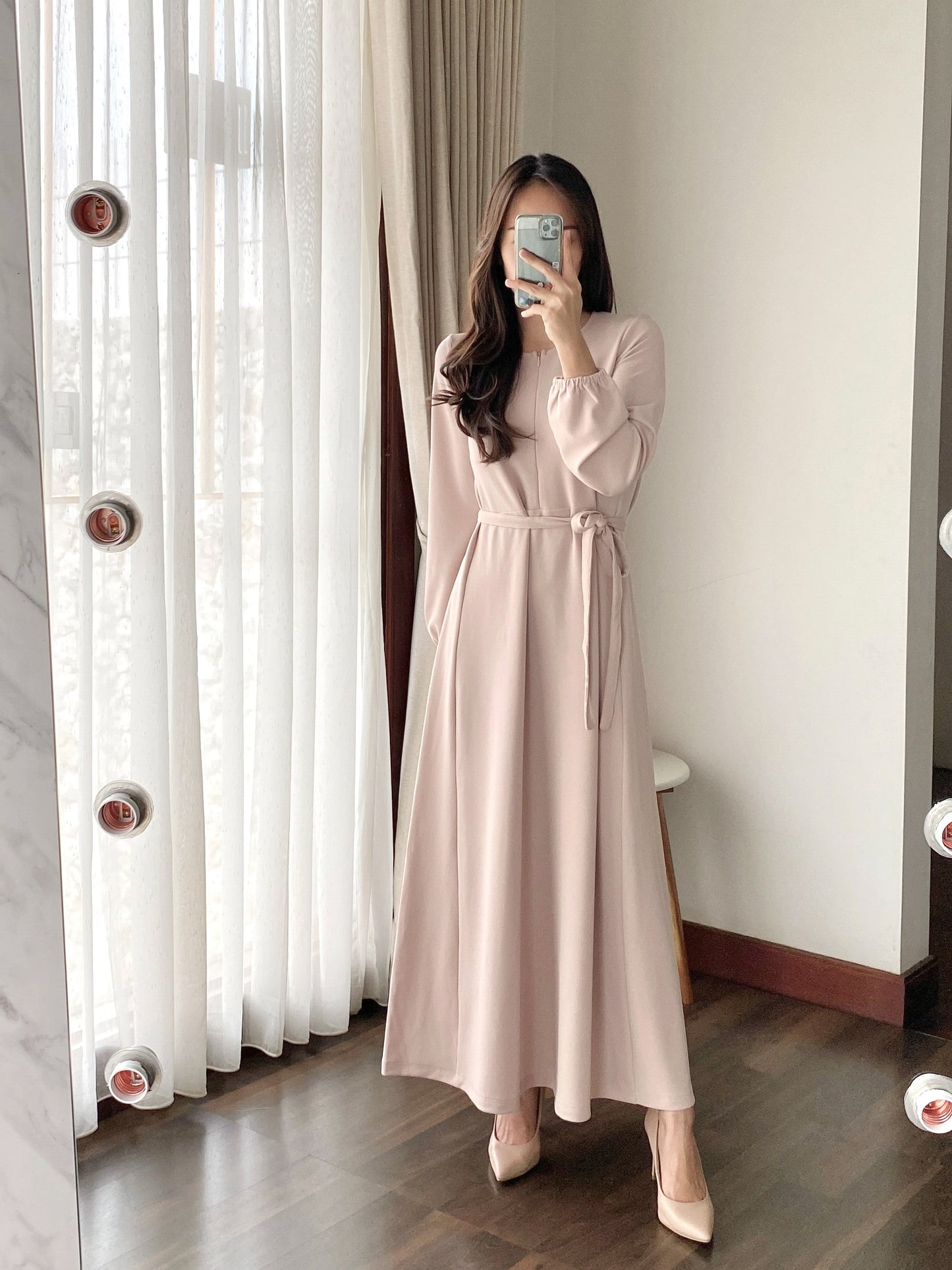 HARUKA DRESS BUSUI FRIENDLY LENGTH 120CM & 134CM WITH BELT