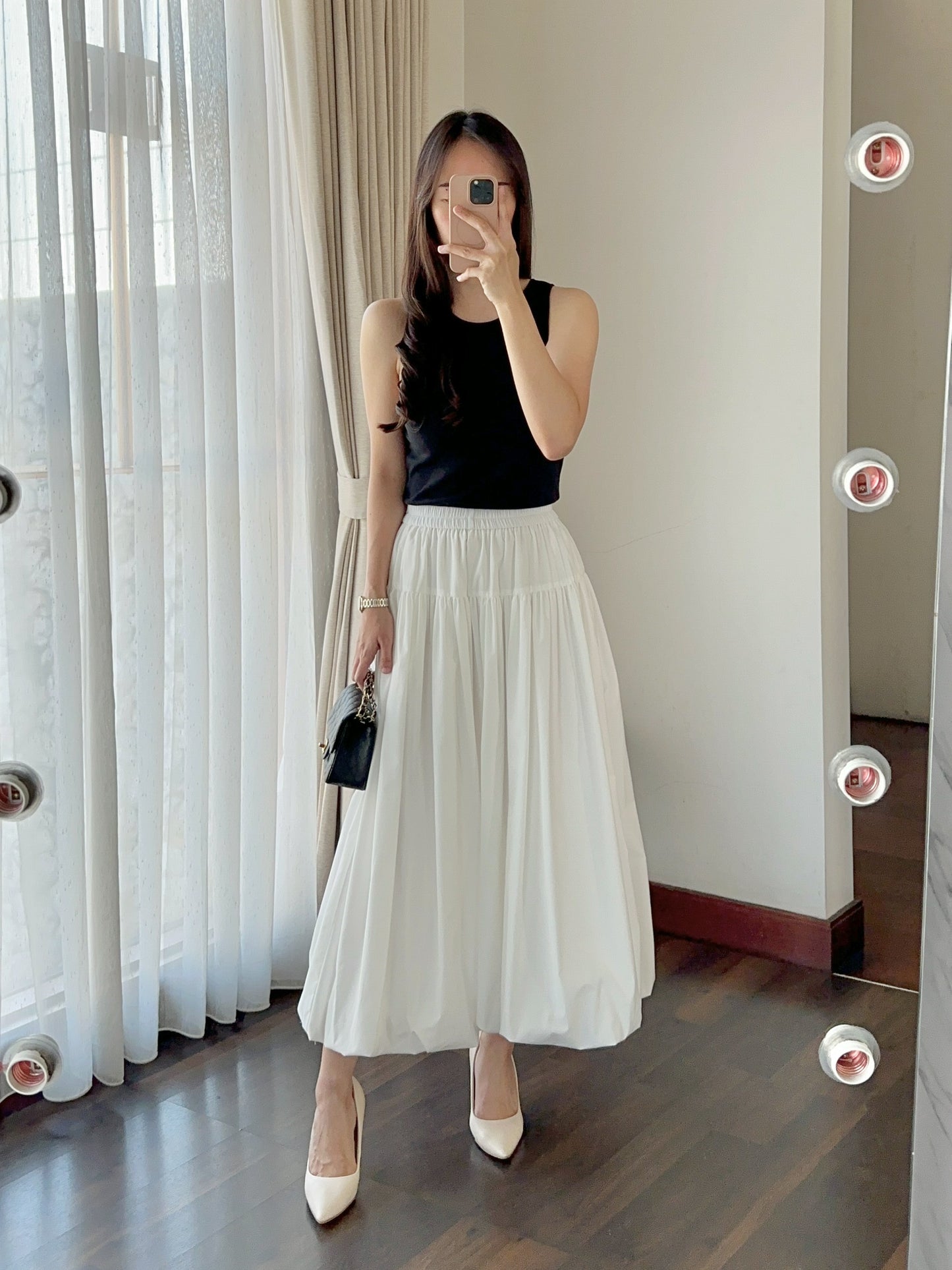 CLOUD long puff skirt & cloud puff skort