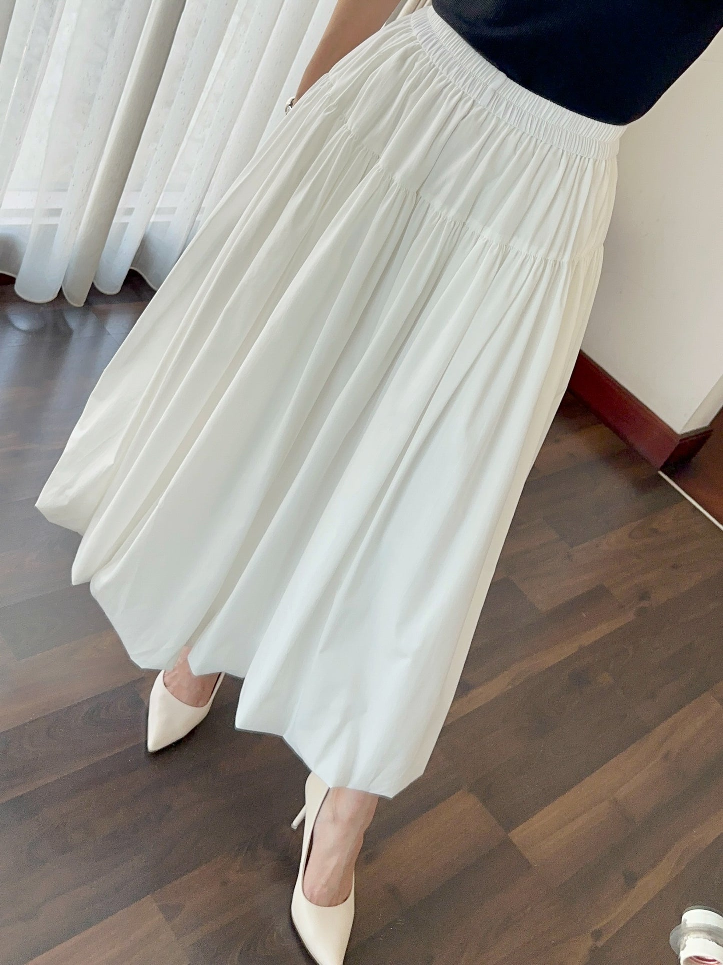 CLOUD long puff skirt & cloud puff skort