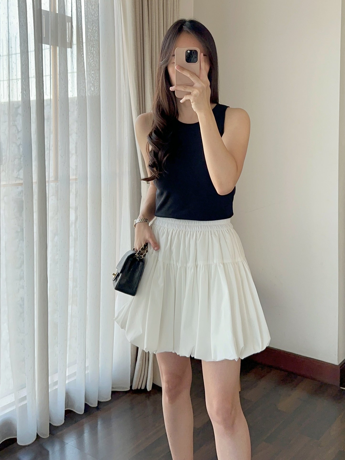 CLOUD long puff skirt & cloud puff skort