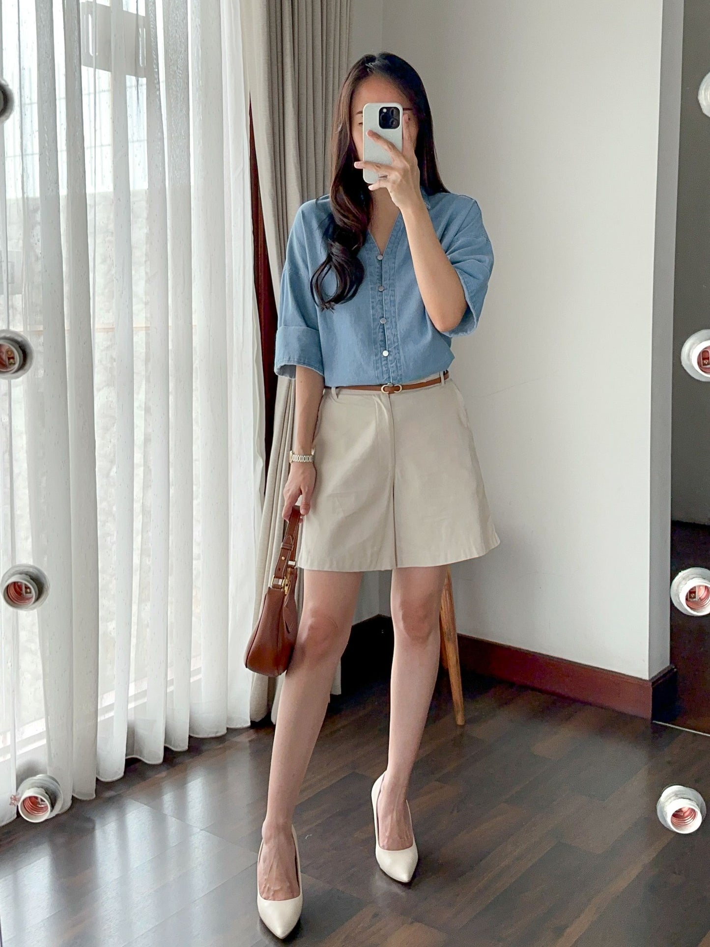 KANE DENIM TOP OVERSIZED TOP