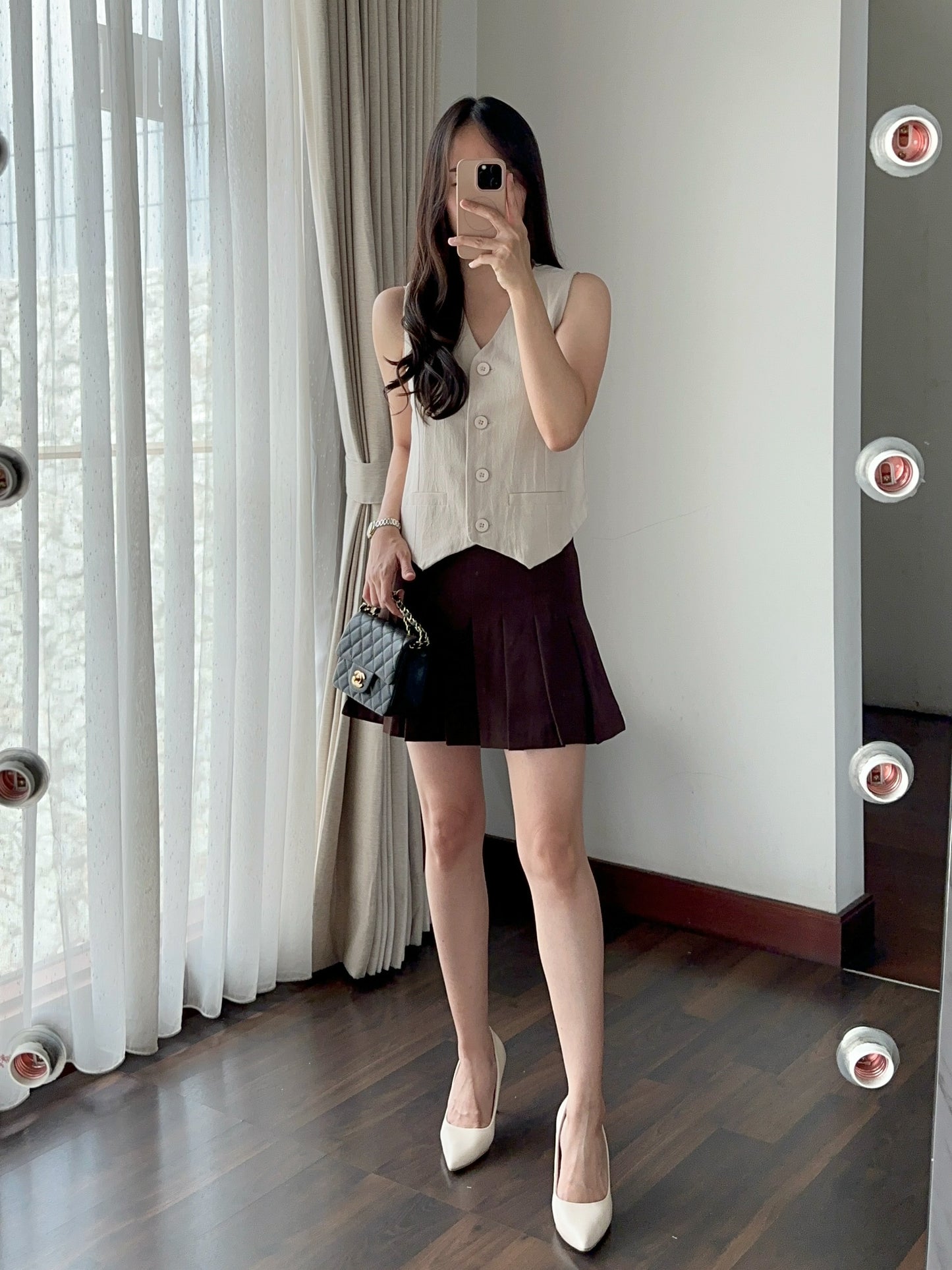 JODIE SKORT Rok Celana With Zipper