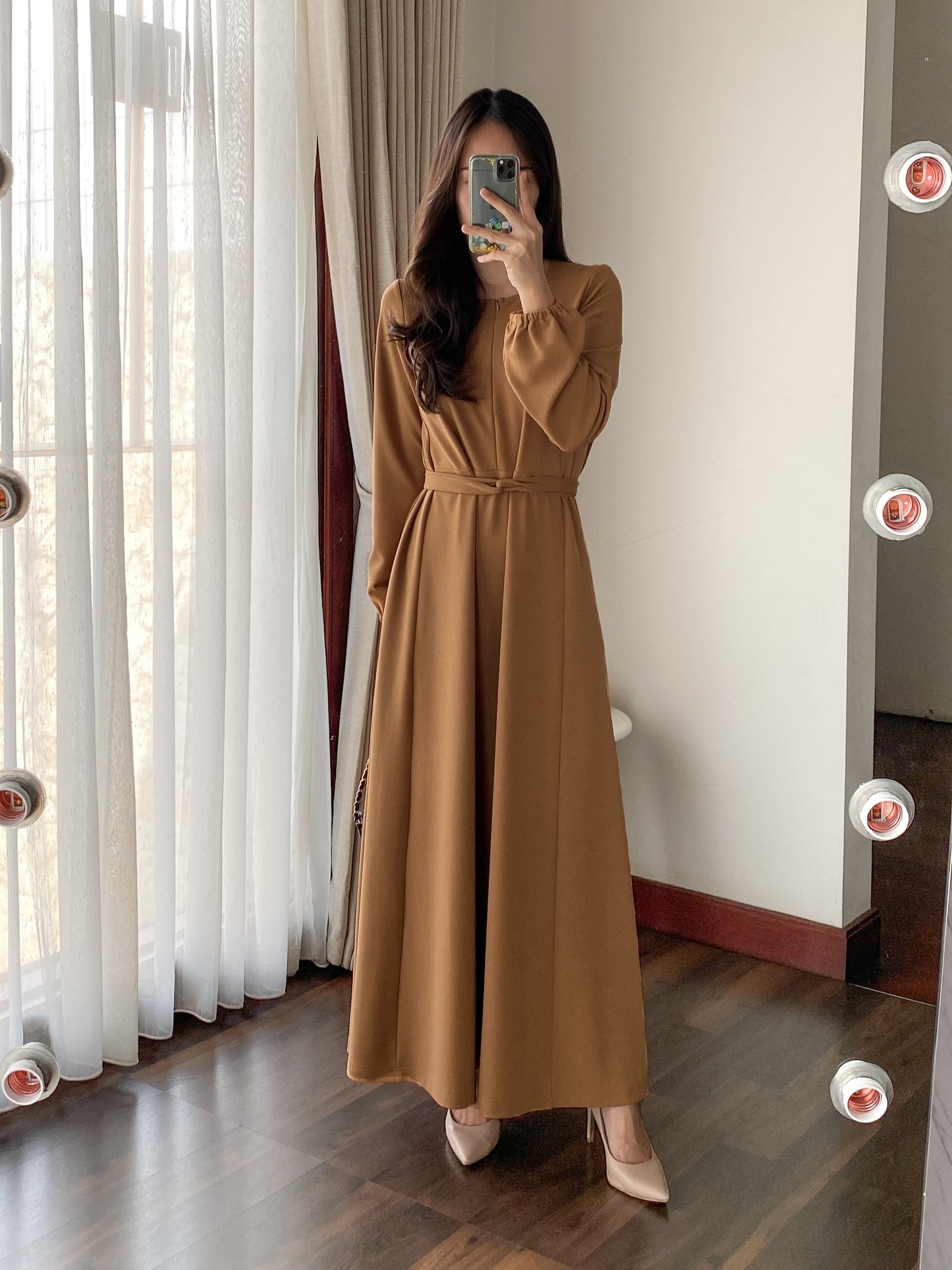 HARUKA DRESS BUSUI FRIENDLY LENGTH 120CM & 134CM WITH BELT