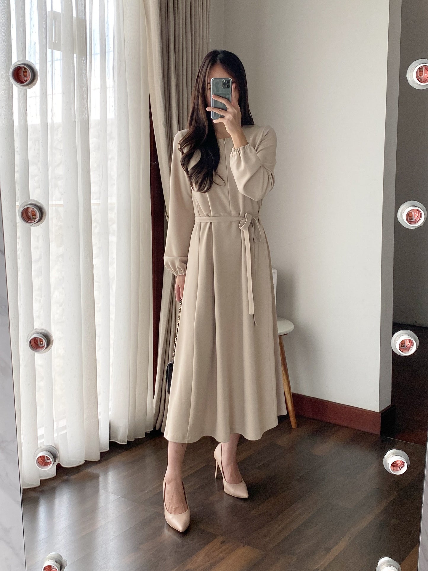 HARUKA DRESS BUSUI FRIENDLY LENGTH 120CM & 134CM WITH BELT