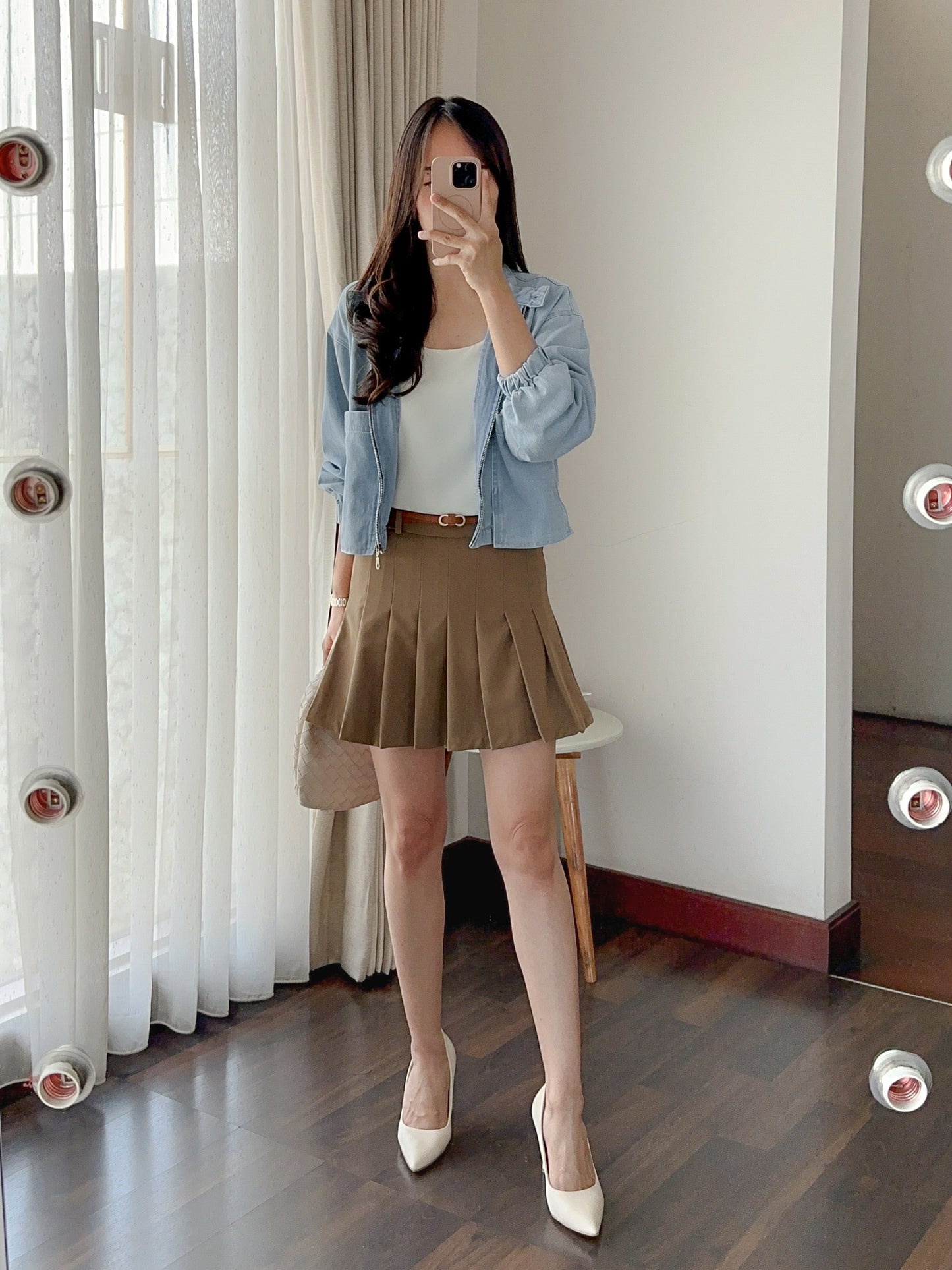 JODIE SKORT Rok Celana With Zipper