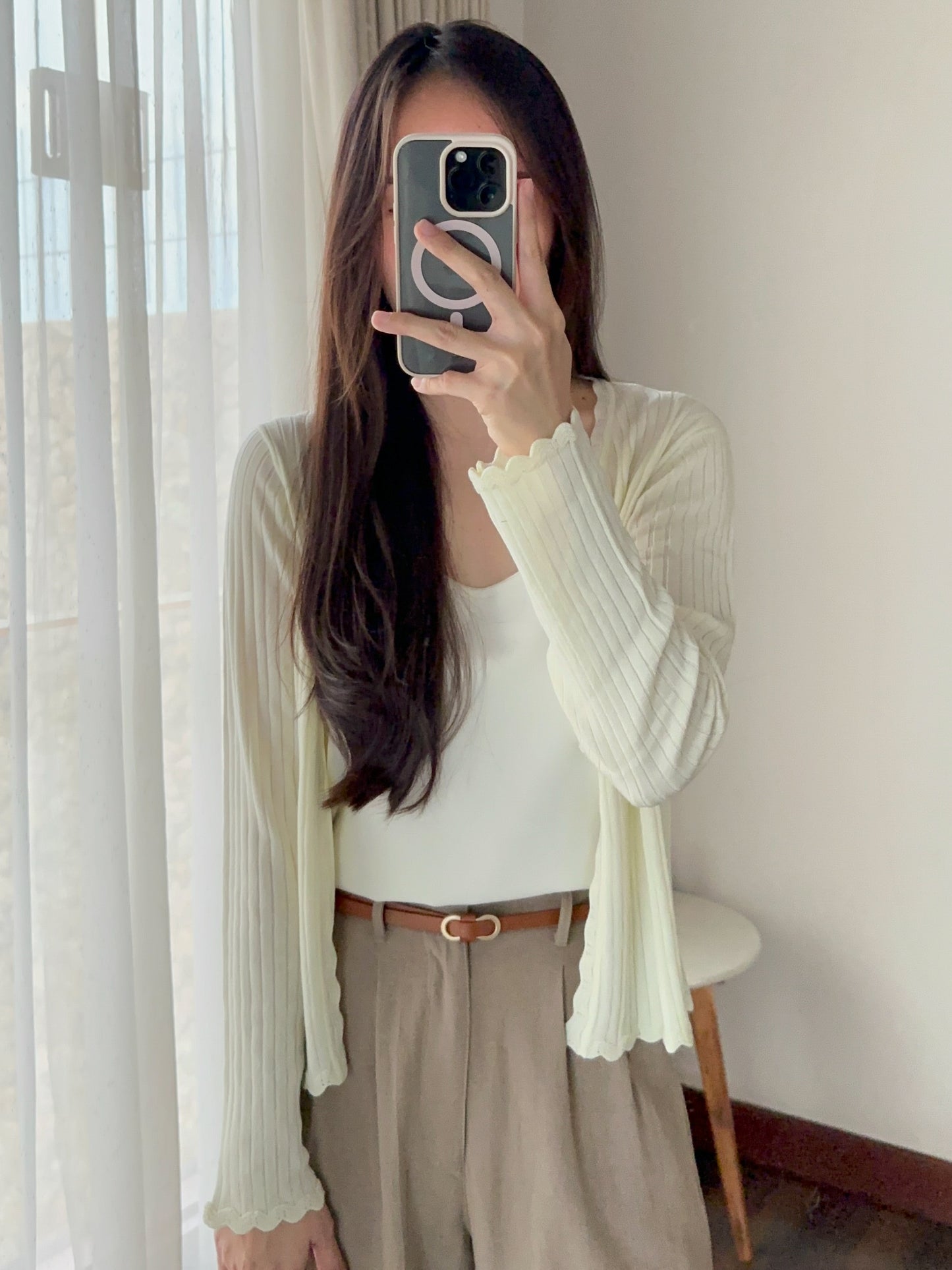 SCALLOP OUTER KNIT
